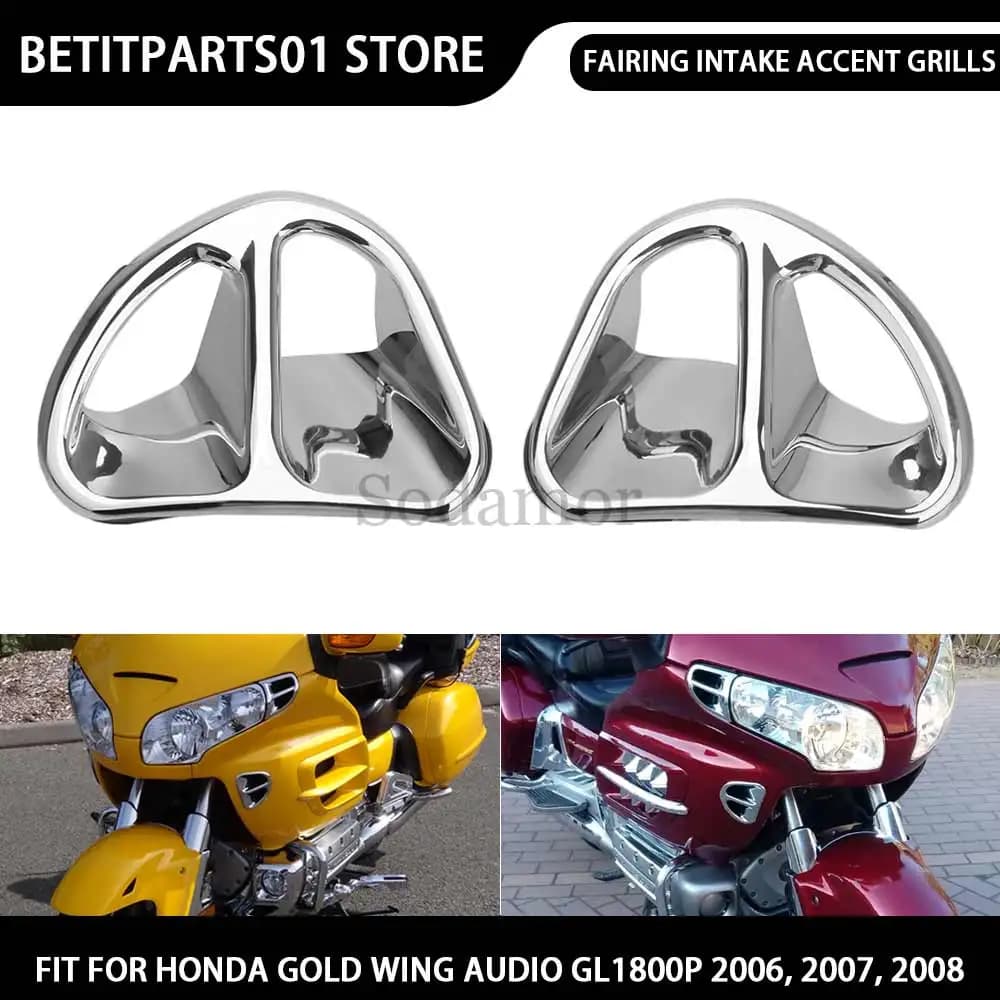 Accessori moto Carenatura cromata Accenti di aspirazione aria per Honda Gold Wing Airbag/Audio/Comfortuna/Nav/ABS GL1800BM 2006-2016