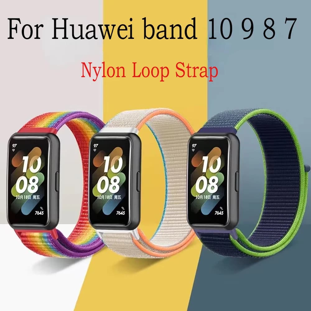 Cinturino ad anello in nylon per Huawei band 10 9 8 Bracciale sportivo traspirante intelligente Cinturino di ricambio originale per Huawei band 7 Correa