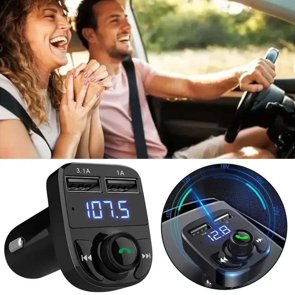 Lettore Mp3 per auto Doppio USB Fm Ricevitore Bluetooth Trasmettitore USB Bluetooth 5.0 Drive compatibile Plug Flash Kit Fm Car M3Z7