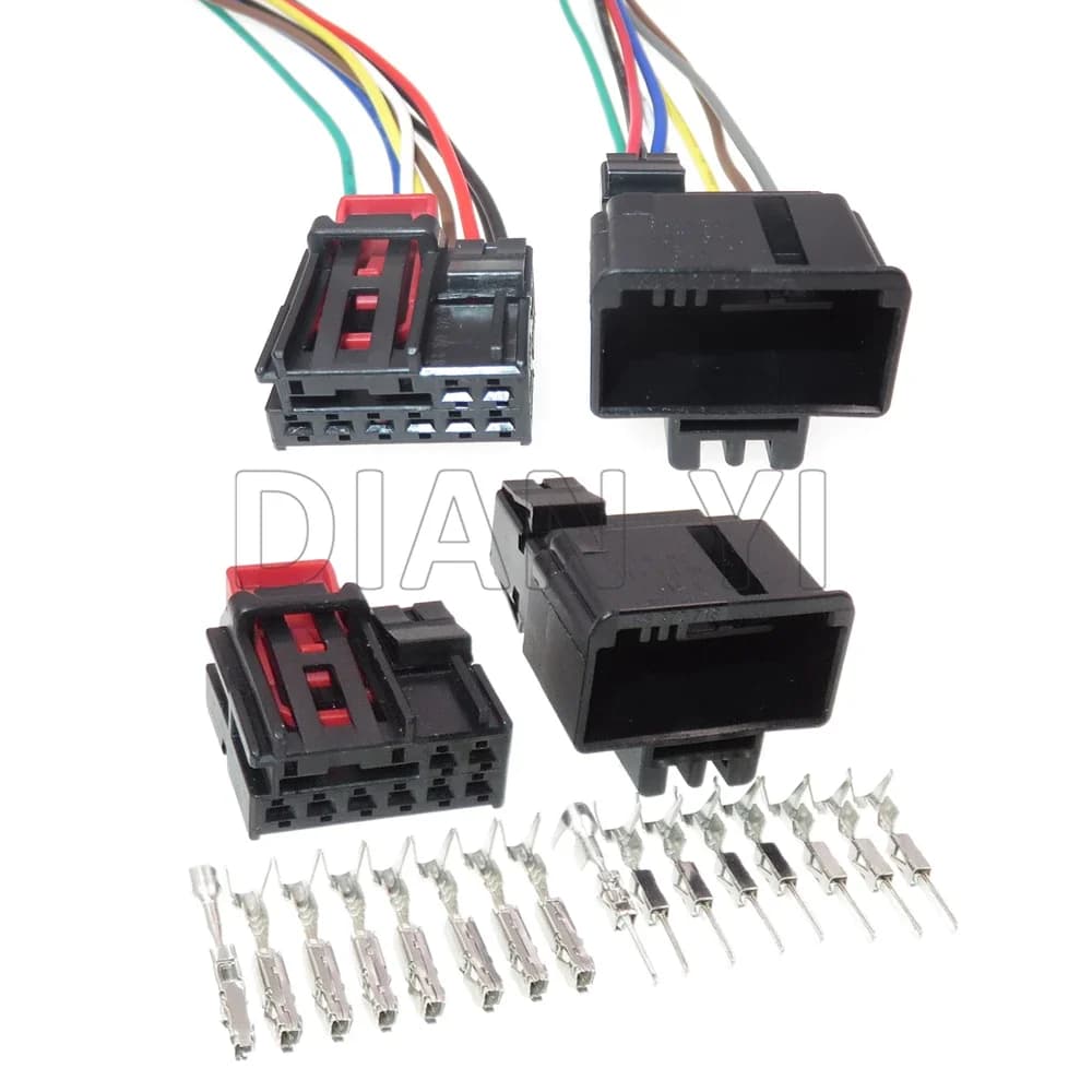 Set di 8 Connettori Automobilistici Maschio-Femmina AC 1K8972718 1K8972928, Presa per Cavi Auto, Adattatore per Cavi Non Sigillati