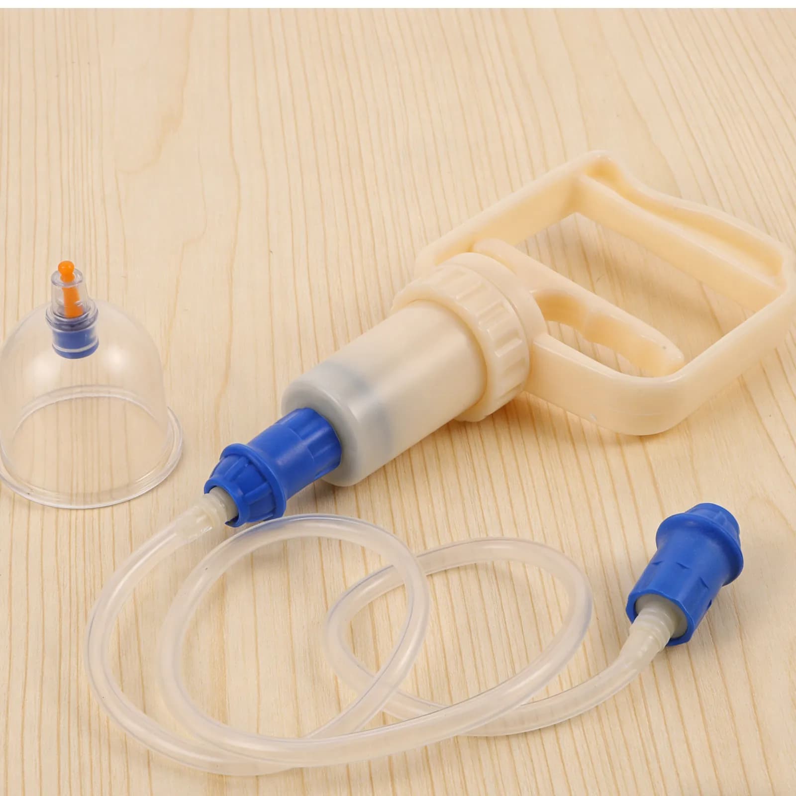 Manual Cupping Pump Gun 80Cm Extension Hose Handheld Suction Pump Vacuum Cupping Device Body Massage Replacement Tube Portable
