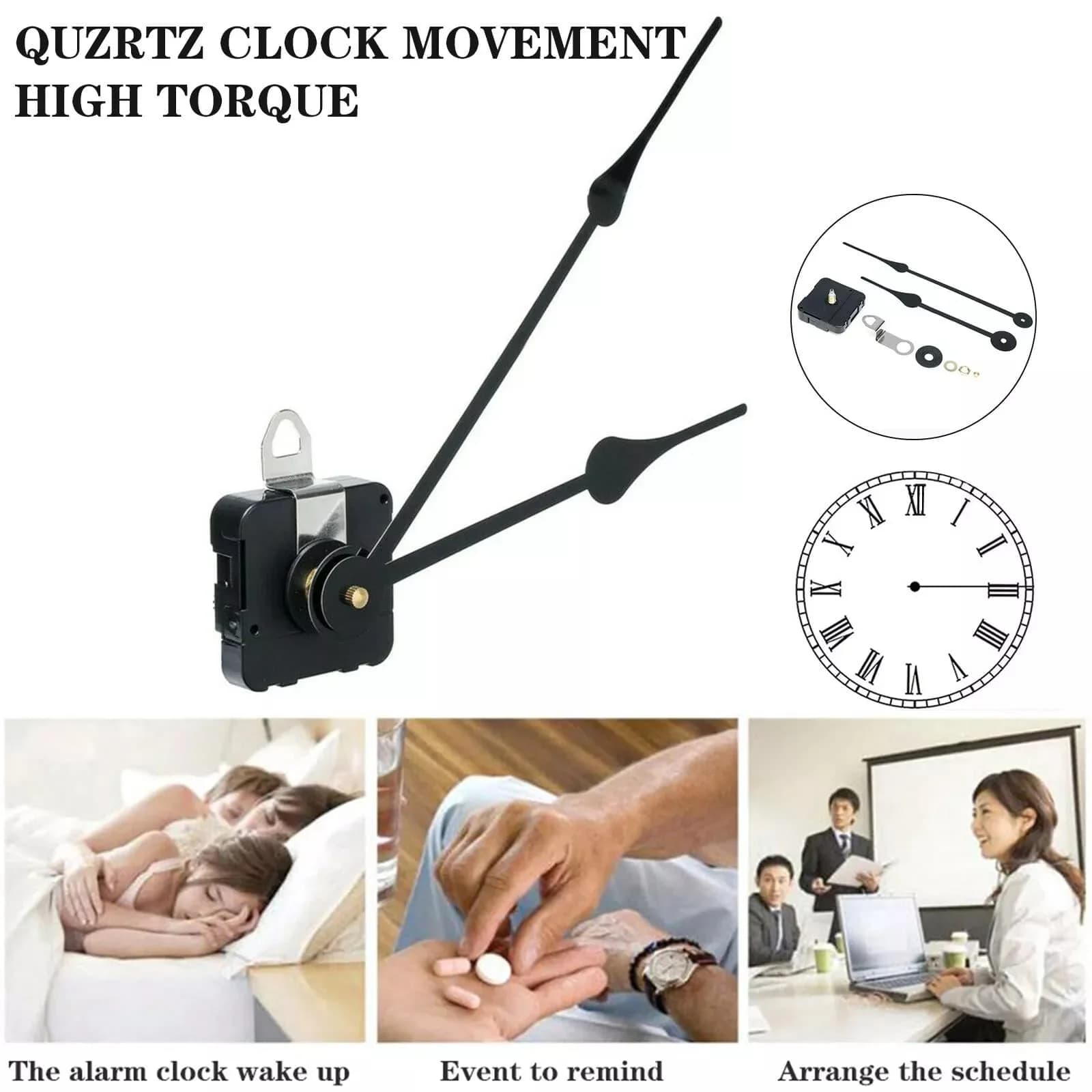 Movimento per Orologio da Esterno al Quarzo con Lunghezza Asse 23mm, Alta Coppia, Meccanismo Motore e Lancetta Extra Lunga