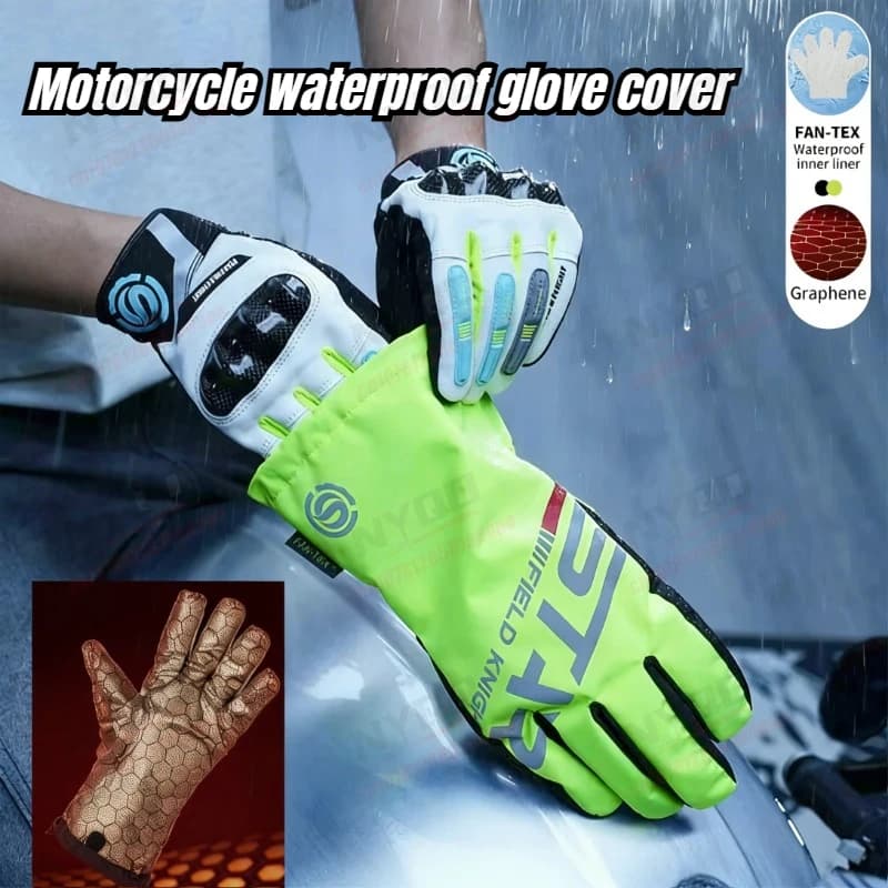 Guanti da Moto Invernali ed Estivi Impermeabili Antivento Caldi per Motociclisti Accessori da Corsa Uomo Donna