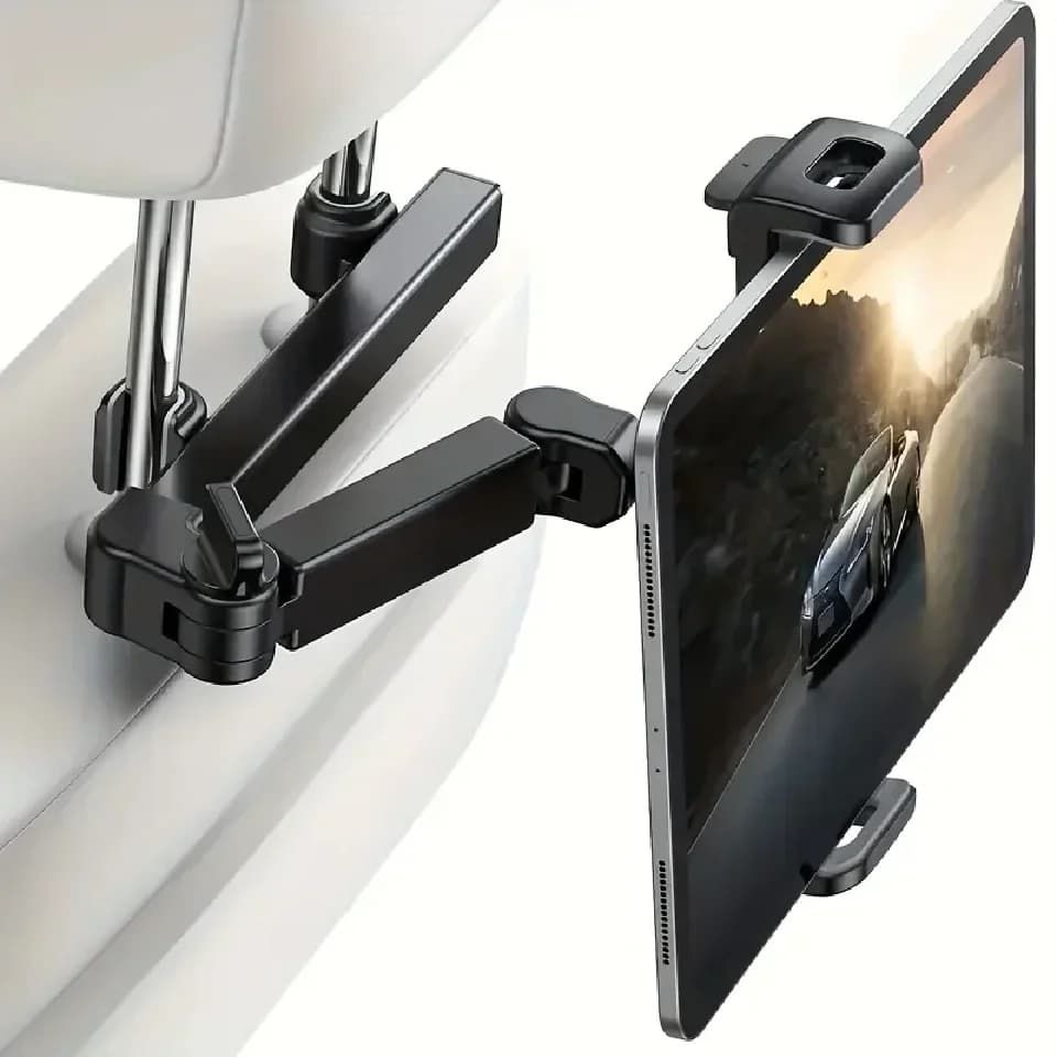 Supporto per tablet per auto Poggiatesta Supporto per iPad Supporto per tablet telescopico automatico per sedile posteriore Clip per culla Staffa universale per telefono cellulare per sedile posteriore