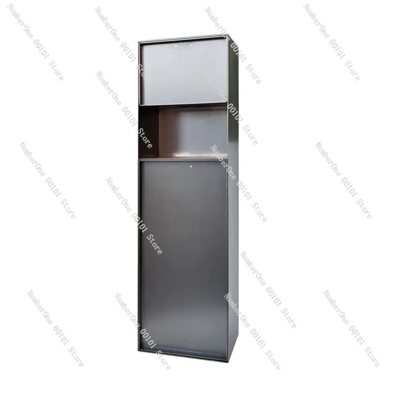 Recessed Bathroom Wall Niche Trash Can Tissue Holder Combo Concealed Mounted Toilet Paper Dispenser Storage Cabinet