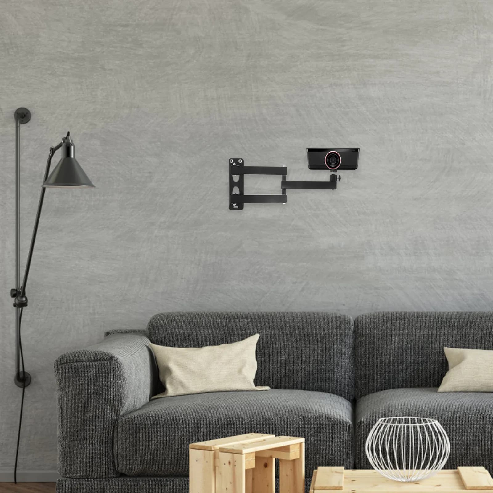Supporto a Parete per Proiettore, Regolabile con Rotazione a 360 Gradi, Piattaforma Cloud per Mini Proiettore, per Soffitto, Sale Conferenze, Casa