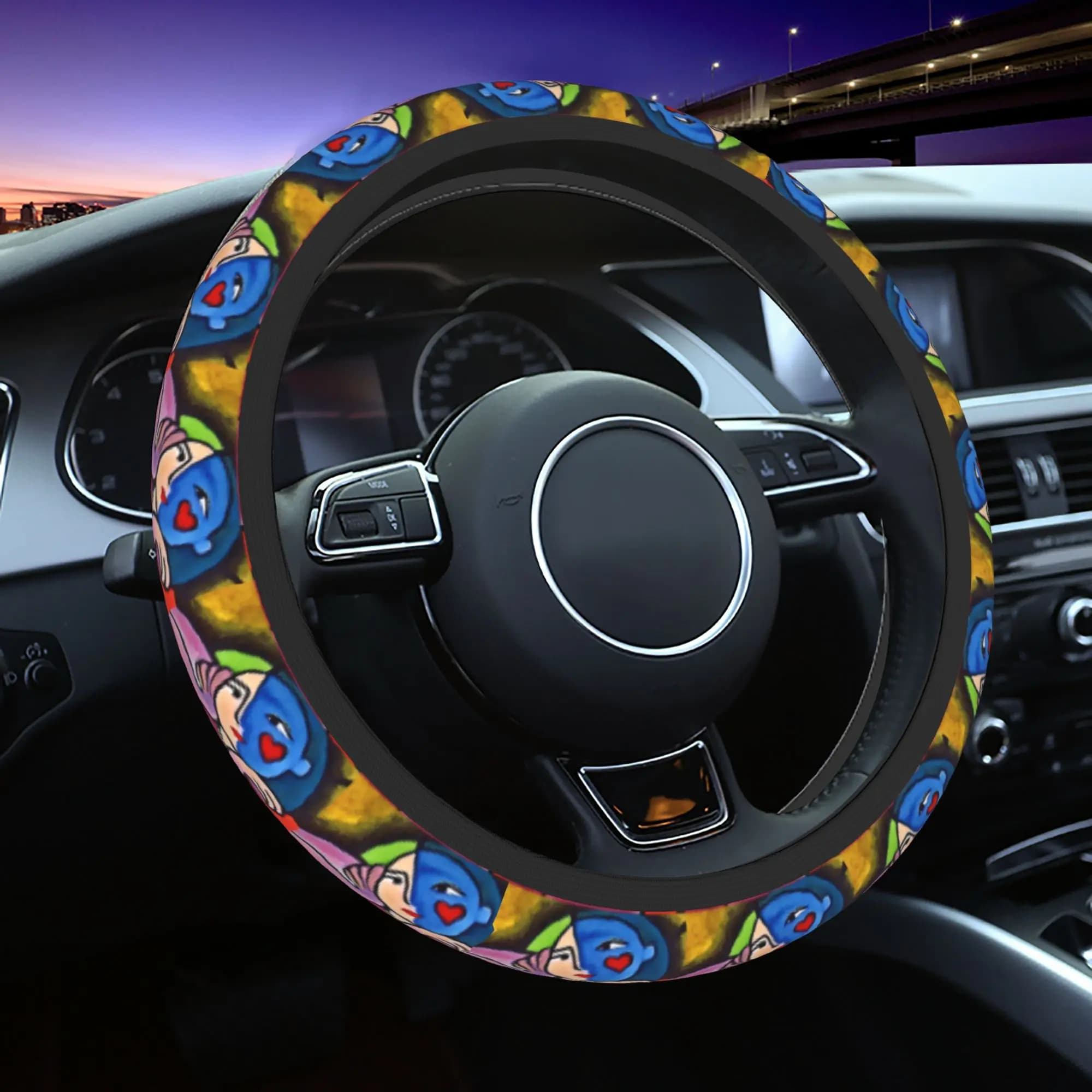 Car Cover Picasso Woman Thinking, 38cm, Anti-slip, Flying Protection, Auto Decoration, Auto Accessories