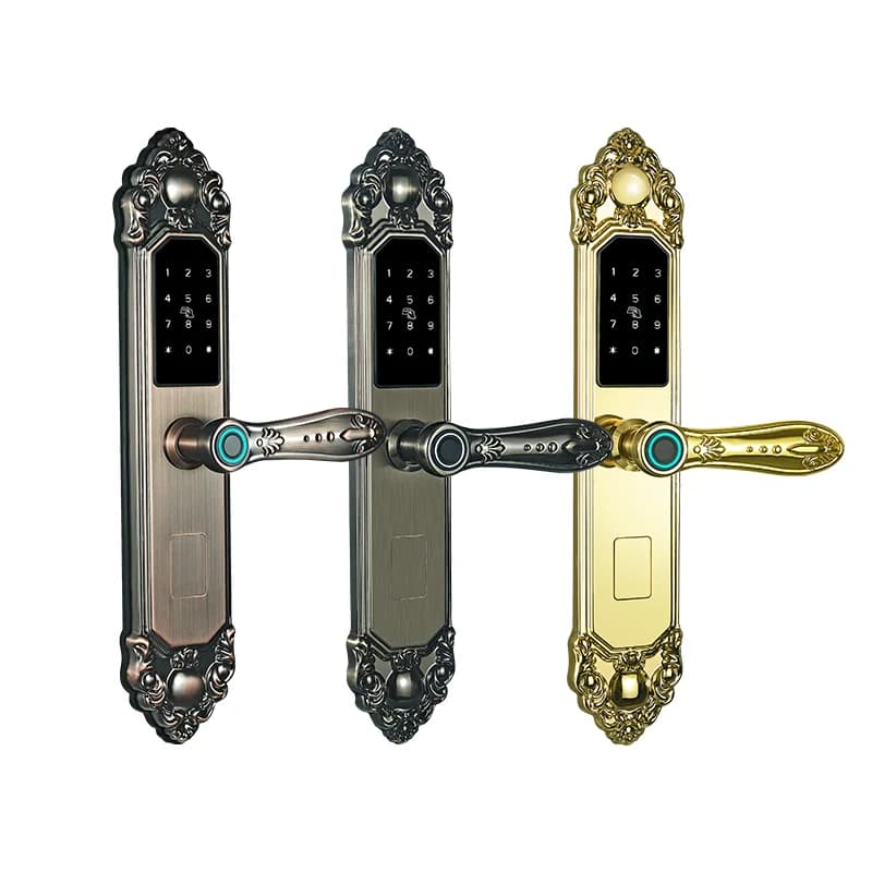 Tuya TTLock App Smart Door Lock Impronta digitale elettronica in acciaio inossidabile Sicurezza domestica Tastiera Wi-Fi Maniglia per porta anteriore Smart Lock
