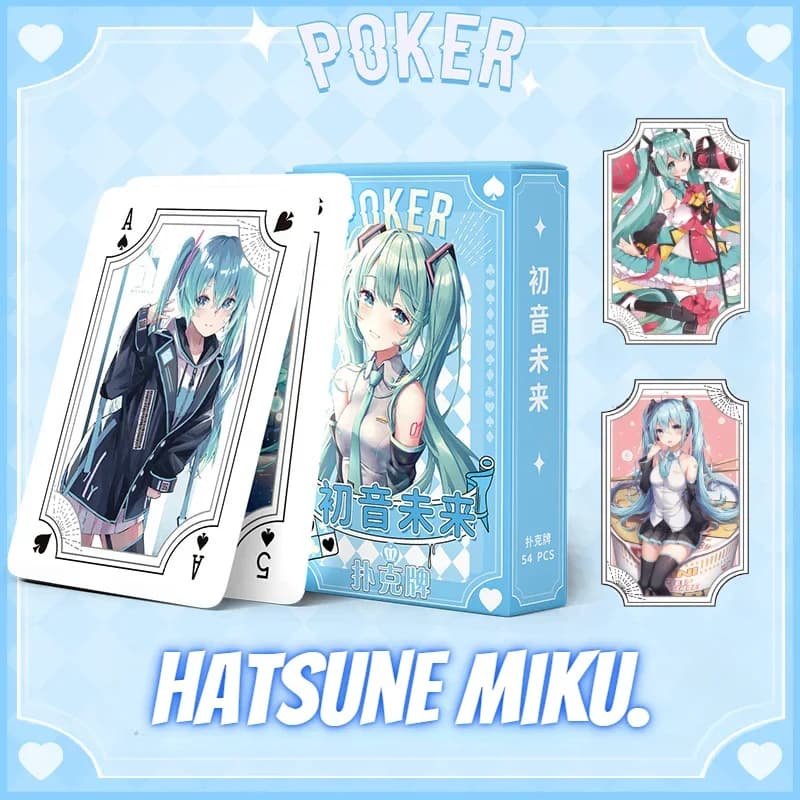 54 Carte da Gioco Anime Miku, Carte LOMO Kawaii, Immagini di Cantanti Virtuali, Regali da Collezione per Fan