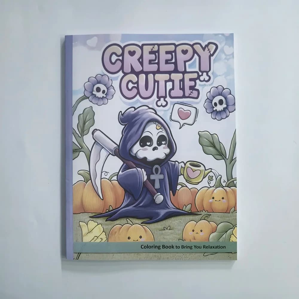 Halloween Creepy Cutie Coloring Book - Art Drawing Stress Relief Ideal Gift for Party And Birthday