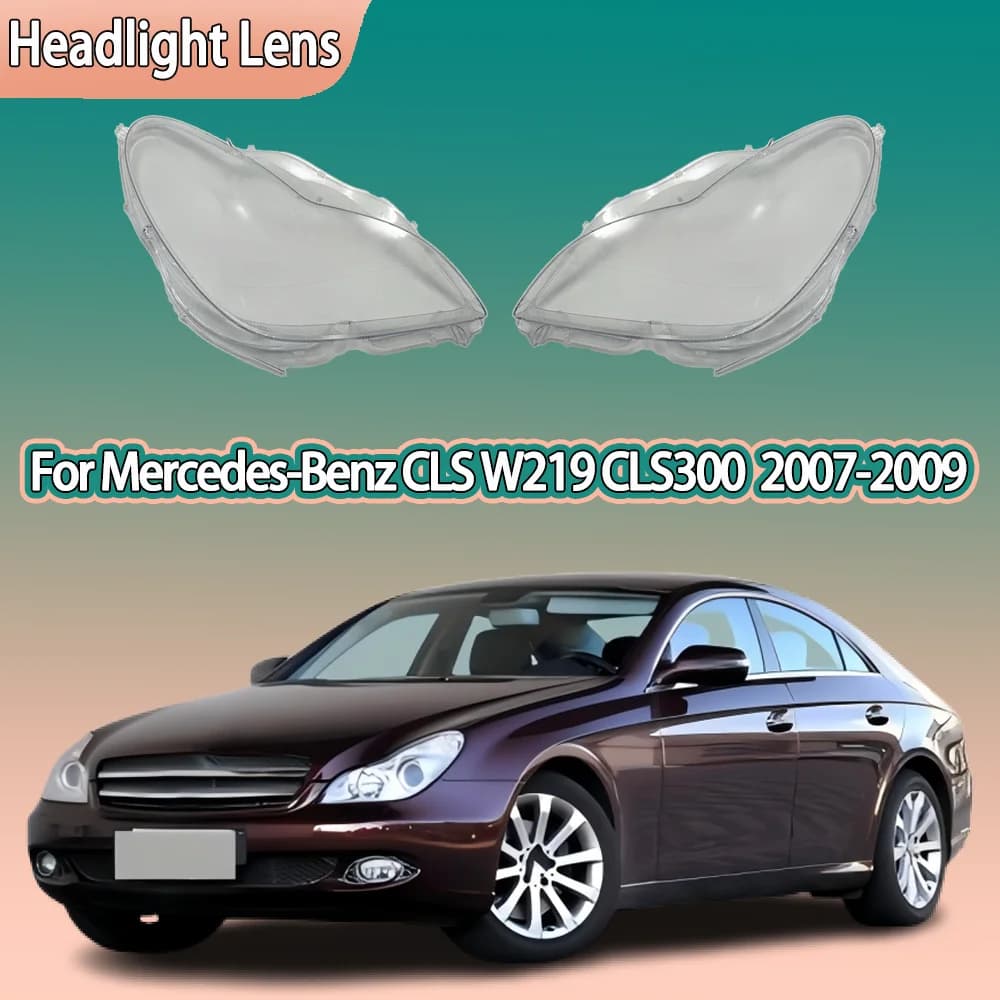 Per Mercedes-Benz CLS W219 CLS300 CLS550 2007 2008 2009 Faro Copertura Faro Borsette Lente Plexiglass Paralume Trasparente