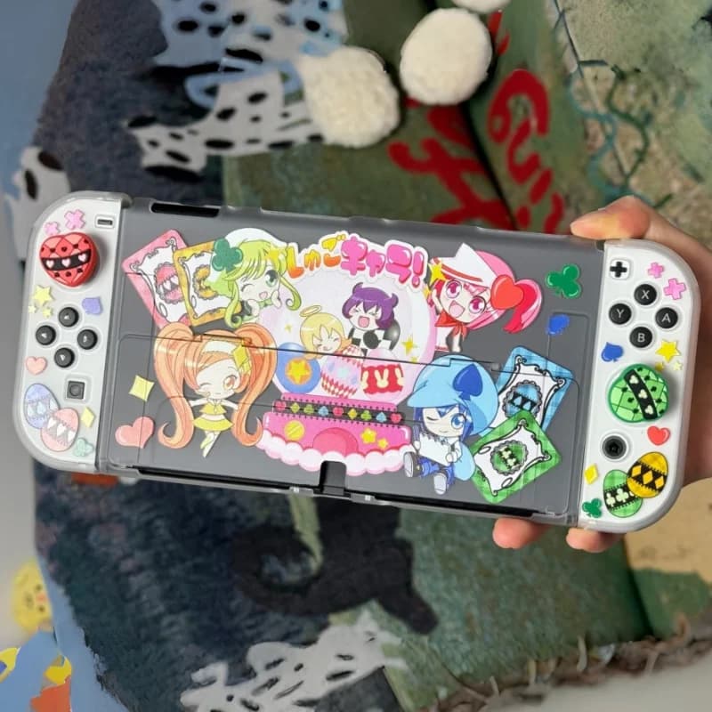 Anime Shugo Chara Hard Protective Case For Switch Oled Ns1 Lite Matte Shockproof Split Cover Shell Game Console Accessories