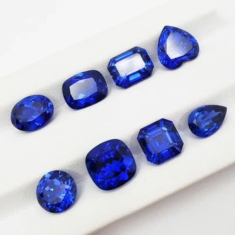 Lab Grown Sapphire Royal Blue Color Oval/Round/Asscher/Cushion Cut for DIY Ring Earrings Main Materials Selectable Certificate