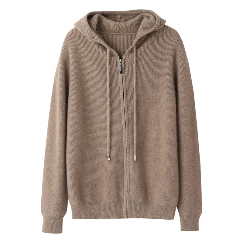 Maglione da donna autunno inverno basic con cappuccio Cardigan lavorato a maglia in lana merino femminile Abbigliamento da donna a maniche lunghe Top Capispalla casual