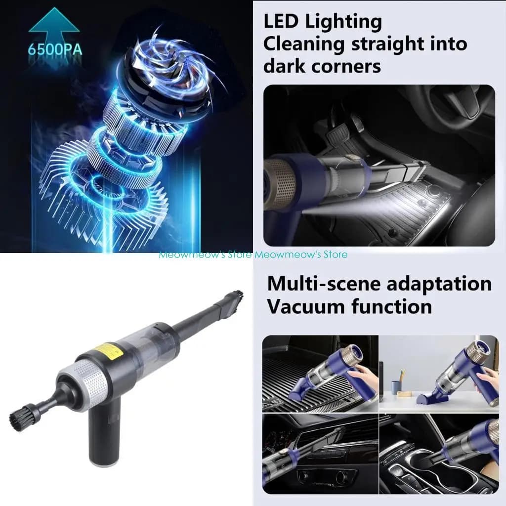 W91A Handheld Electric Compressed Air Duster and Vacuum Cleaner with 4000mAh Long Service Battery for Easy Travel and Storage