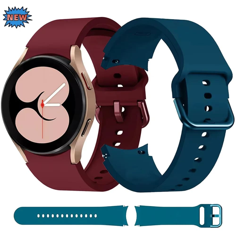 Cinturino in silicone morbido per Samsung Galaxy Watch 7 6 5 4 40mm/44mm 5Pro 45mm No Gaps Comodo braccialetto per orologio 4 6 Classic Band