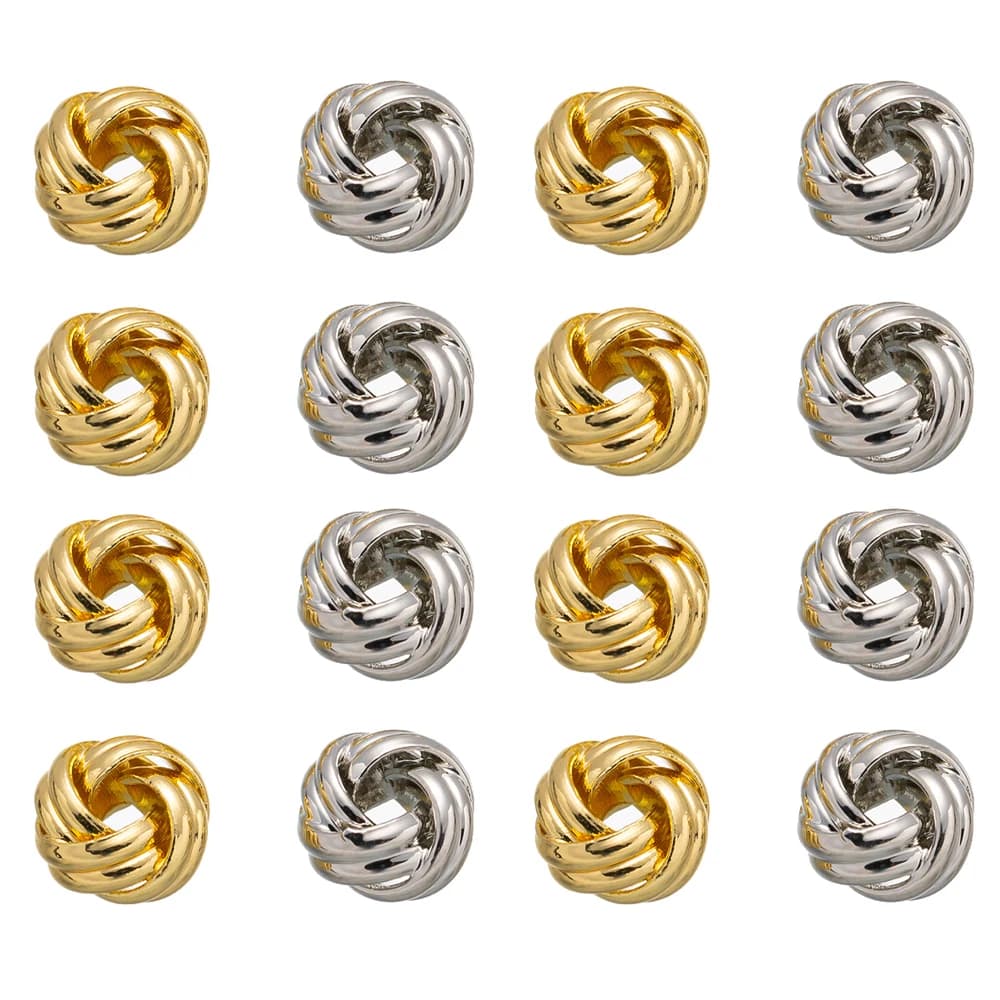 5/10 Pz 14 K Brass Gold Plated Fabric Rolling Dying Beads For FAI FROM YOU Handmade Bracelets Necklaces Jewelry Accessories Wholesale