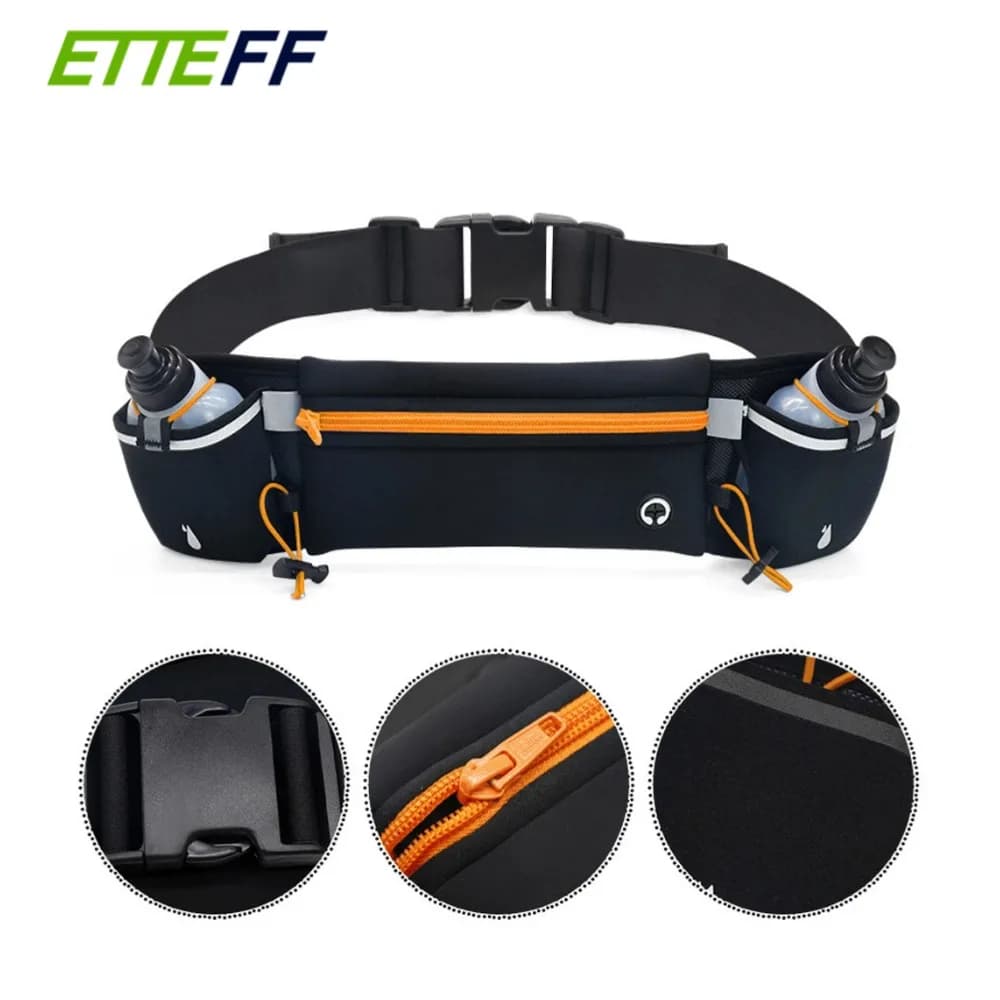 1PCS Hydration Running Belt With Water Bottle For Men & Women –Race Belt, Water Resistant Fits All Phones