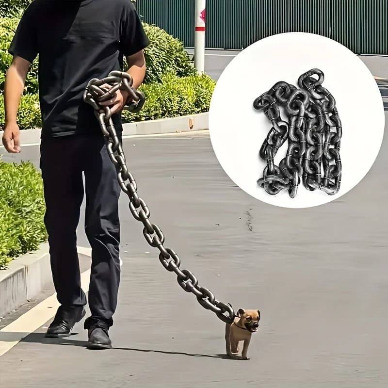 Guinzaglio per animali domestici in plastica leggera Catena per cani resistente Guinzaglio per animali super spesso Catena stravagante per cani da esterno durevole