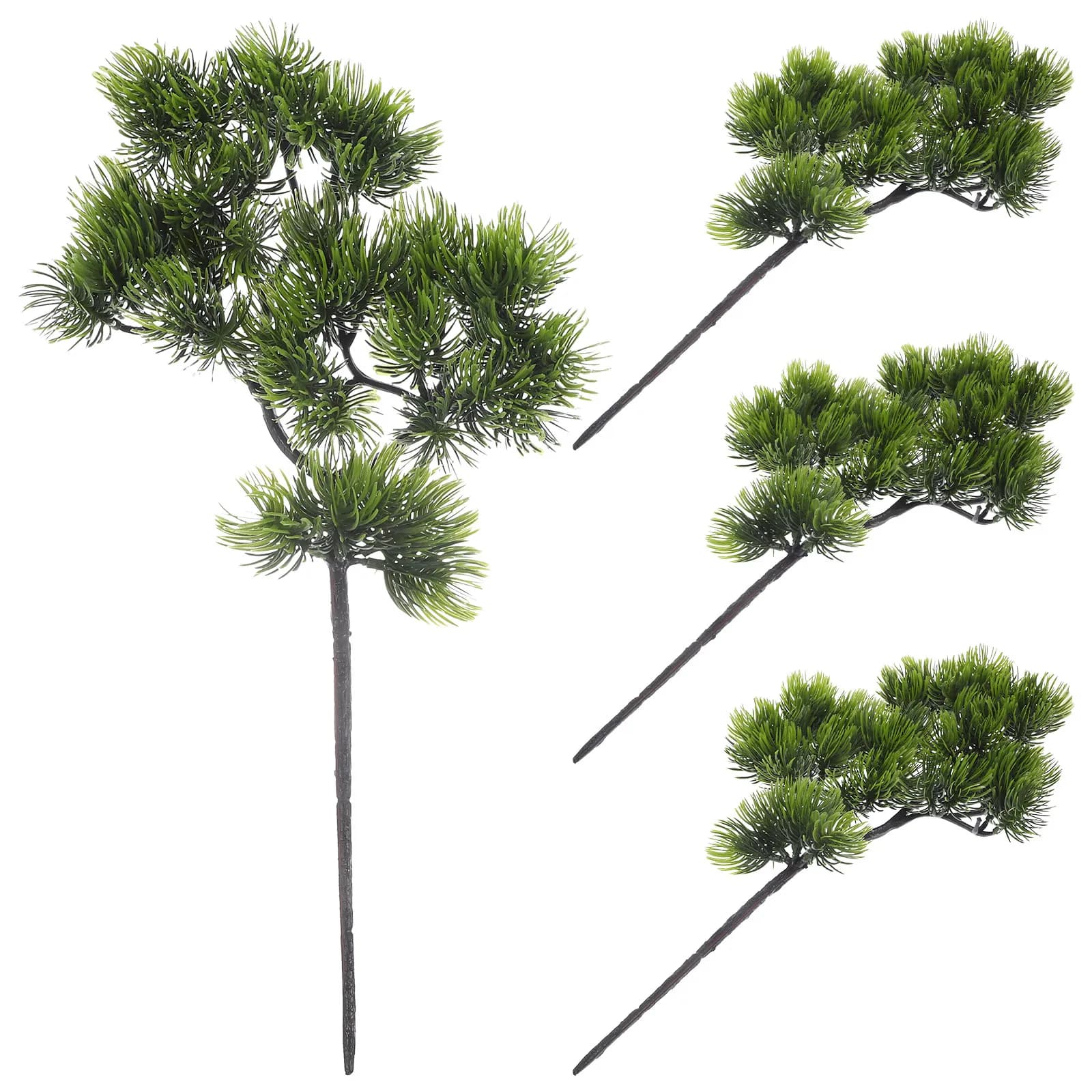 4 Pieces of Artificial Pine Coppers, Simulate Decorative Sheets for Christmas Tree, Garland, DIY, Fin Plant Decorations