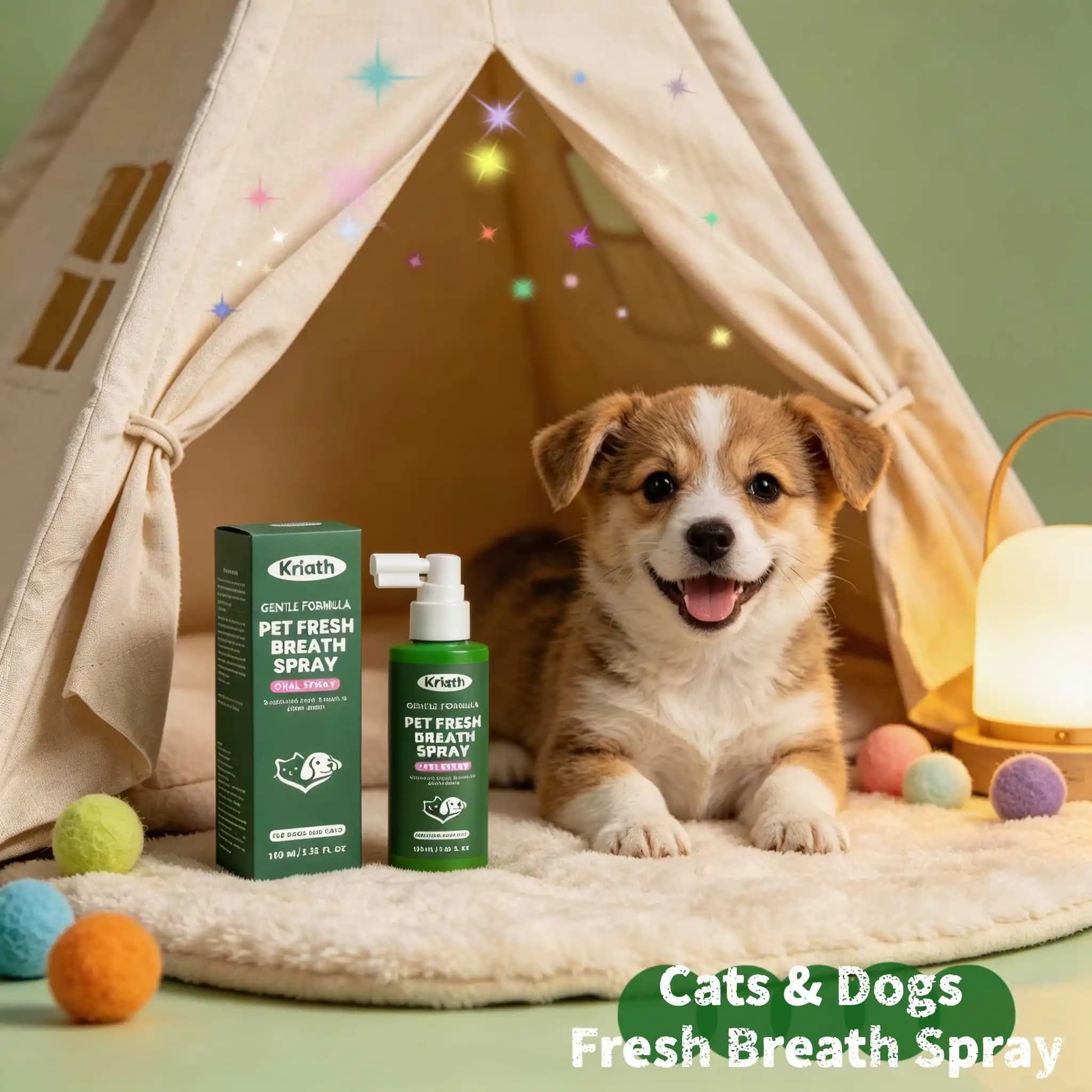 Pet Oral Spray Dog Dental Care For Healthy Teeth Cleaning Tartar Dirt Remover Refresh Mouth Bad Smell Cat Breath Freshener Spray