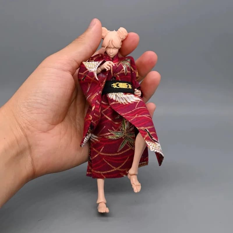 1/12 Scale Toys Female Kimono Bathrobe Clothes Set Model Fit 6'' Soldier Fury NT-04 CFTOYS Romankey Action Figure Body Accessory