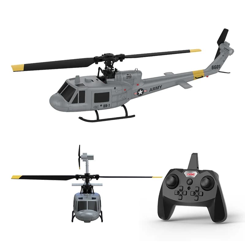Elicottero Telecomandato Huey 6601 con Posizionamento Ottico a Quattro Canali, Aeromobile a Singola Elica