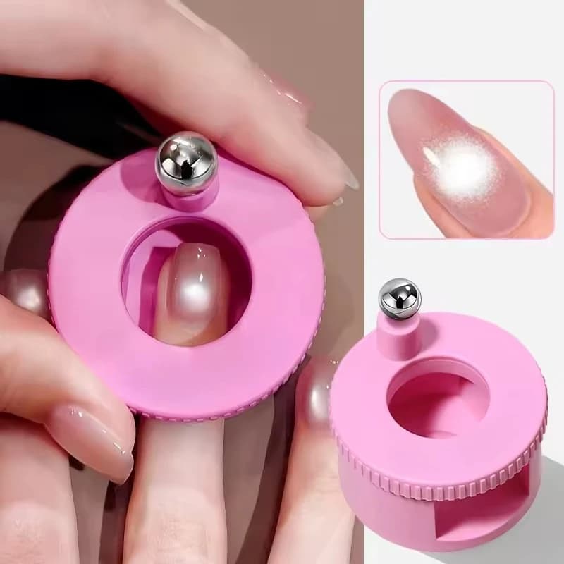 Rotating Nail Magnet Effect Cat Eye, Luminous Glass Bead Effect, Multifunctional Automatic Magnet for Nail Art and Gel Nail Polish