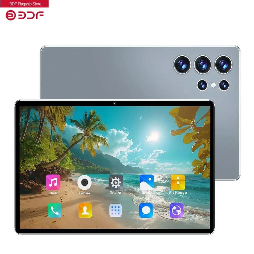 Nuovo Tablet Android 13 da 10.1 Pollici, Octa Core, Doppia Fotocamera, Dual SIM, Chiamate 4G, Versione Globale, 8GB RAM, 128GB