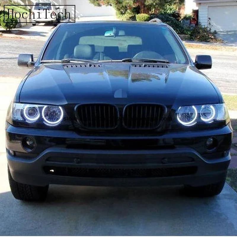HochiTech per BMW X5 E53 facelift 2003-2006 Luce diurna ultra luminosa DRL CCFL Angel Eyes Demon Eyes Kit Anello bianco caldo