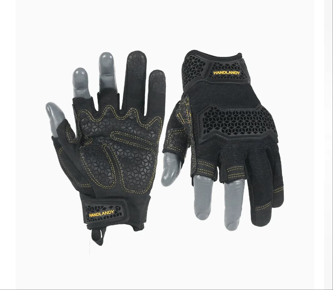 Tactical gloves, three finger wear-resistant protection, anti-collision, outdoor sports gloves