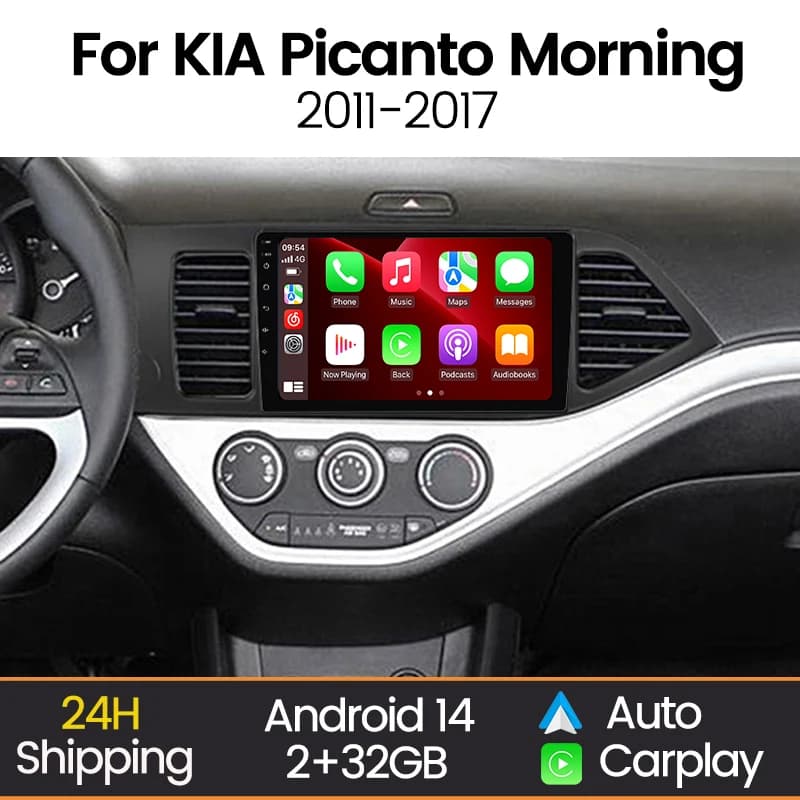MEKEDE Wireless Carplay Android All in one Autoradio Stereo Per KIA Morning 2 Picanto 2011 - 2016 2017 Navigazione GPS BT WIFI