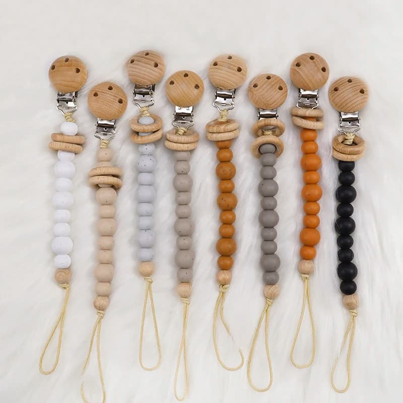 Catena per ciuccio per bambini Clip per ciuccio anti-smarrimento per neonati Porta ciuccio per placare il capezzolo