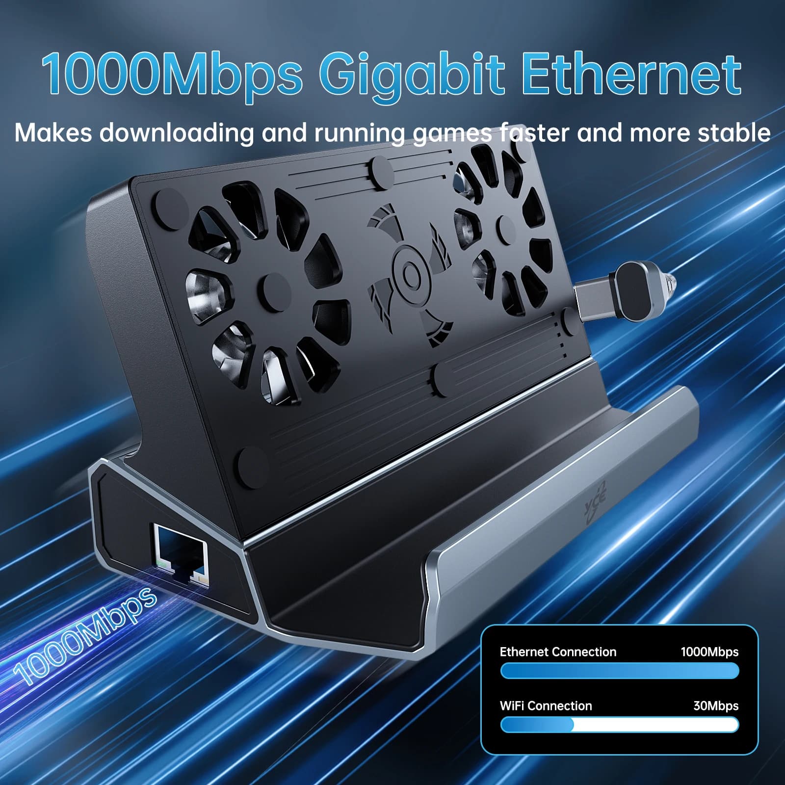 QYFANG steamdeck macchina da gioco docking station base ventola staffa palmare compatibile con rog switch2