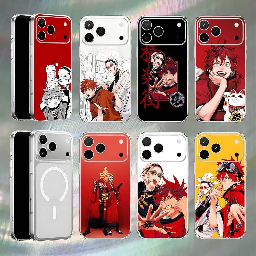 g-gokurakugai For iPhone 17,16,15,14,13,12,11,Pro,Max,Plus Transparent White Phone Case Magnetic Wireless Charging