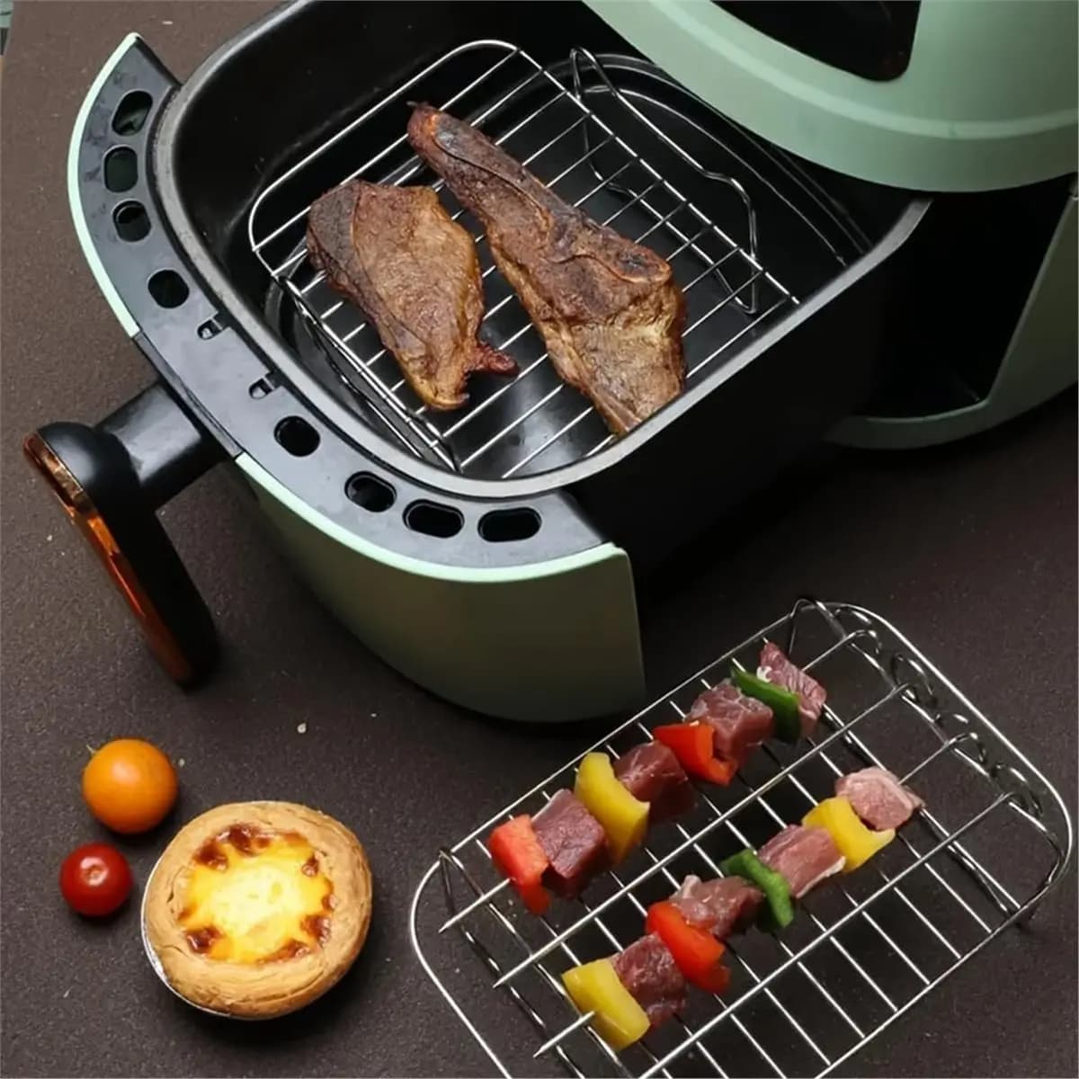 2026 New Hot Air Fryer Accessories Air Fryer Rack Airfryer Accessories for Double Chamber Airfryer
