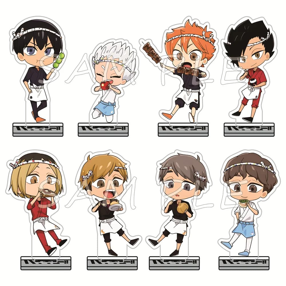 Haikyuu 10cm Acrylic Stand Figures Keychain Snack Time Volleyball Anime Merch Desktop Tabletop Decor Ornament Otaku Fan Gift