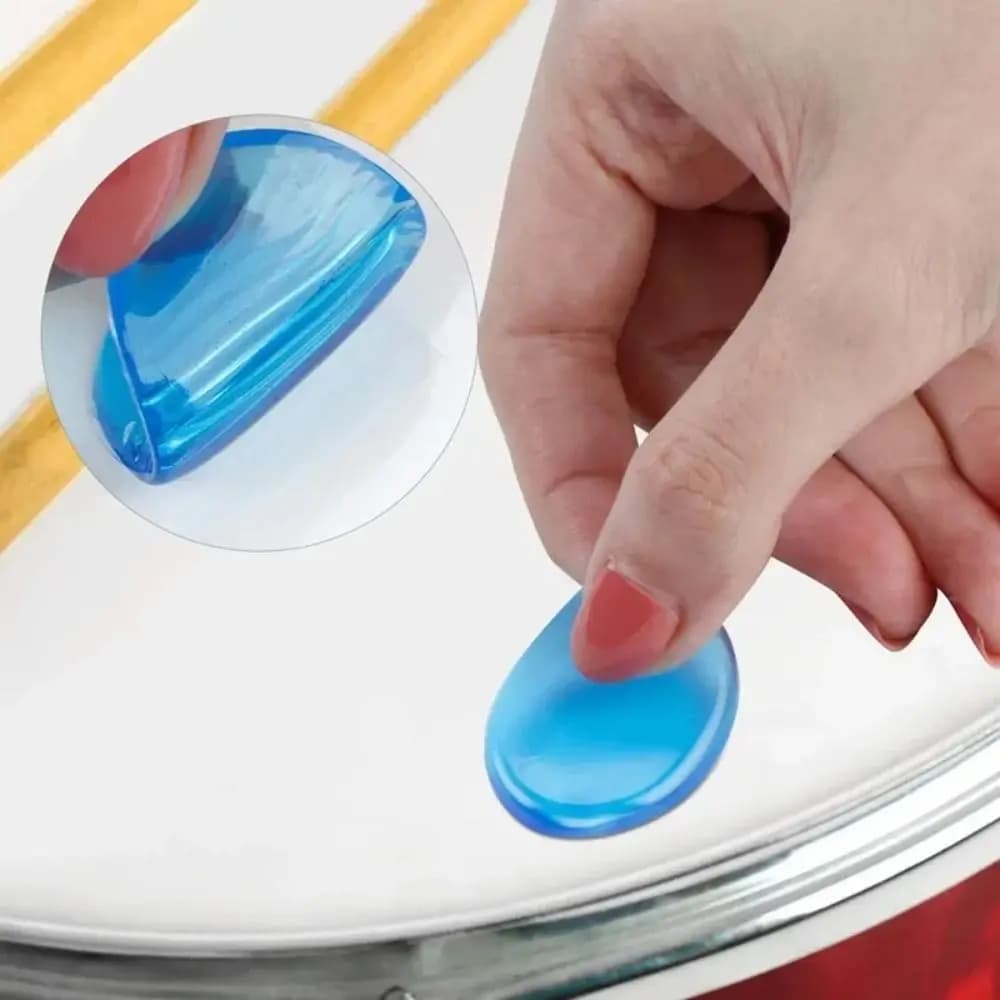6 Pezzi/Foglio Pad Silenziosi in Silicone per Batteria, Accessori per Strumenti, Adesivi per Smorzare il Suono del Rullante, Riutilizzabili per il Controllo del Tono