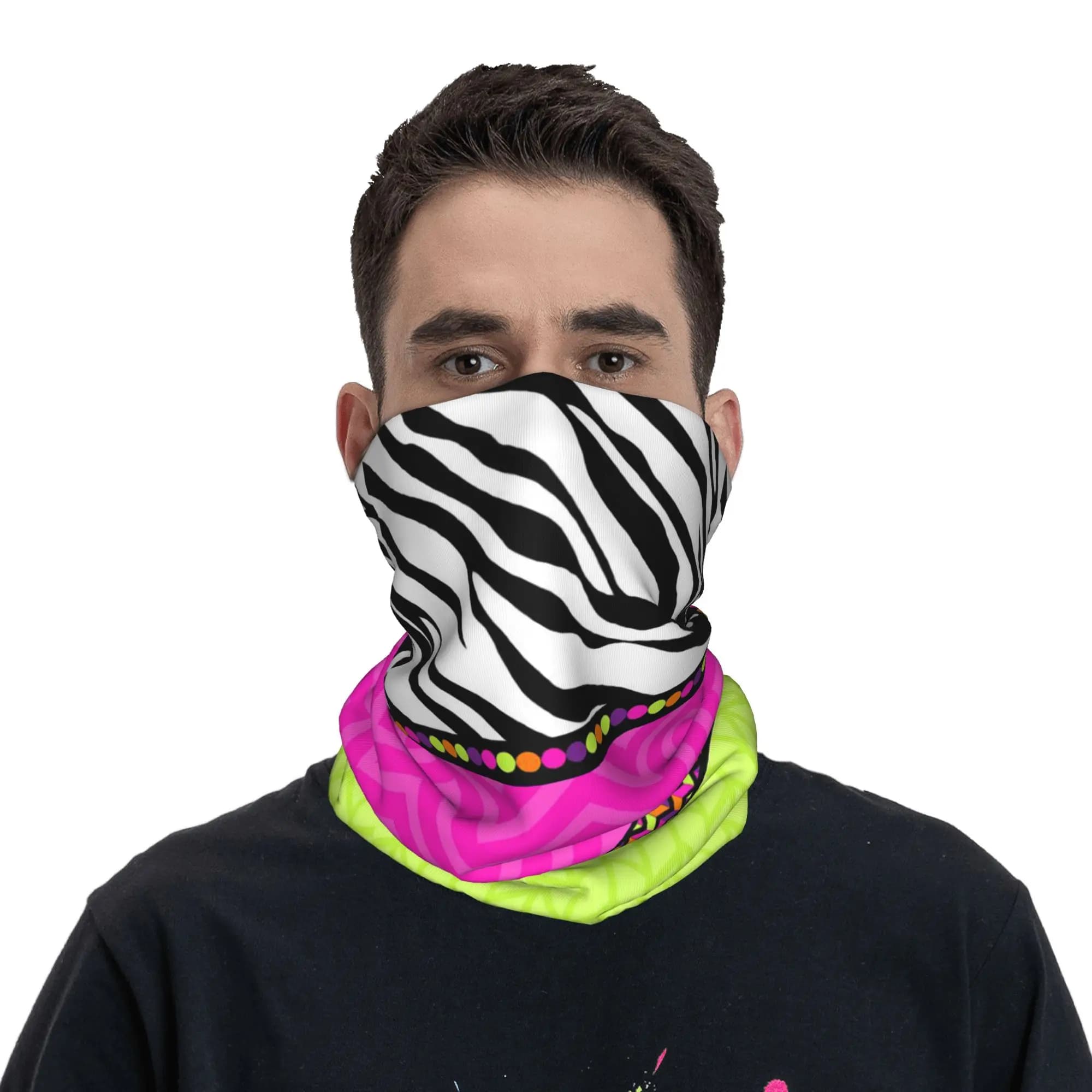 Leopard Print Eye of Horus Pattern Bandana Neck Gaiter Printed Wrap Mask Scarf Headband Riding for Men Women Adult Breathable