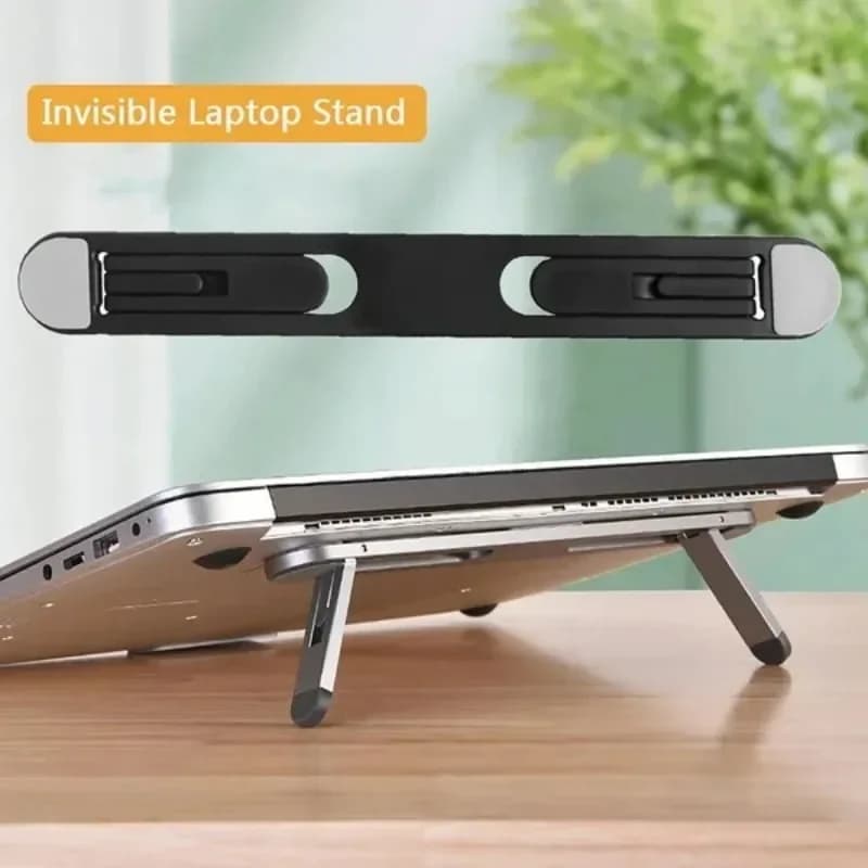 Supporto Portatile Pieghevole per Laptop, Regolabile, con Raffreddamento e Rialzo per Computer Portatile