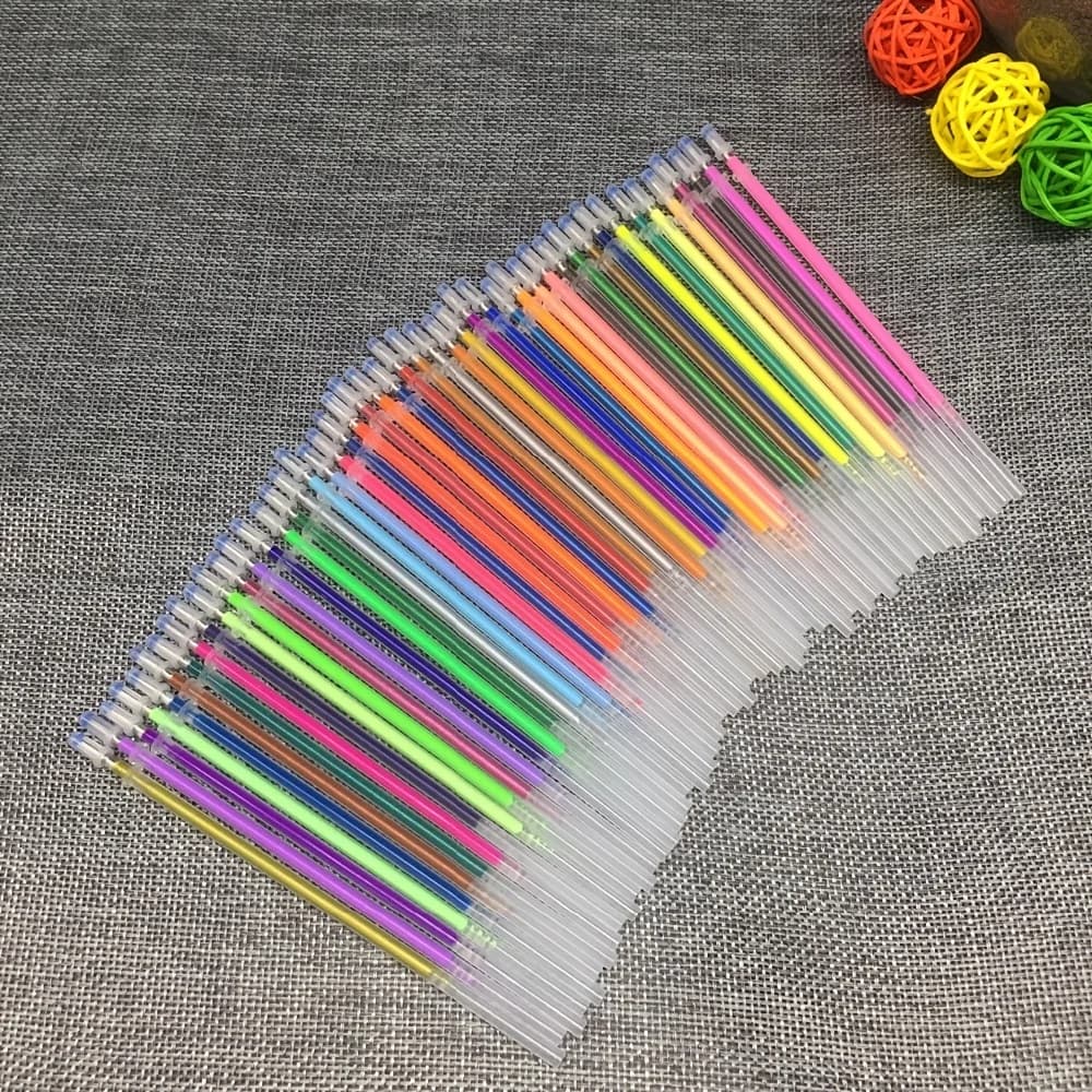 Ricariche per Penne Gel Colorate in 12 Colori, Universali con Punta Fine da 0,5mm per Journaling, Disegno, Appunti e Lavori Creativi