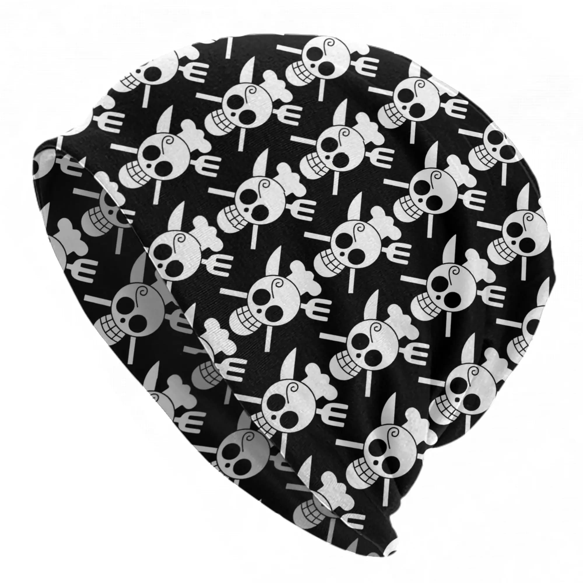 Sanji Jolly Roger Skullies Beanies Hat One Piece Goth Uomo Donna Cappelli da sci Cappelli caldi a doppio uso