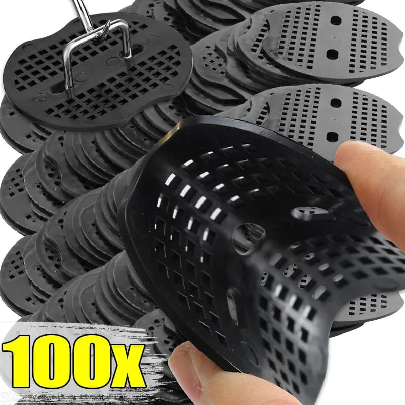 100/10 Pz Paesaggio Graffetta Guarnizione per Erba Barriera Erbaccia Sod Tessuto a forma di U Pioli A Terra Panno Pad Giardino Piantare accessori