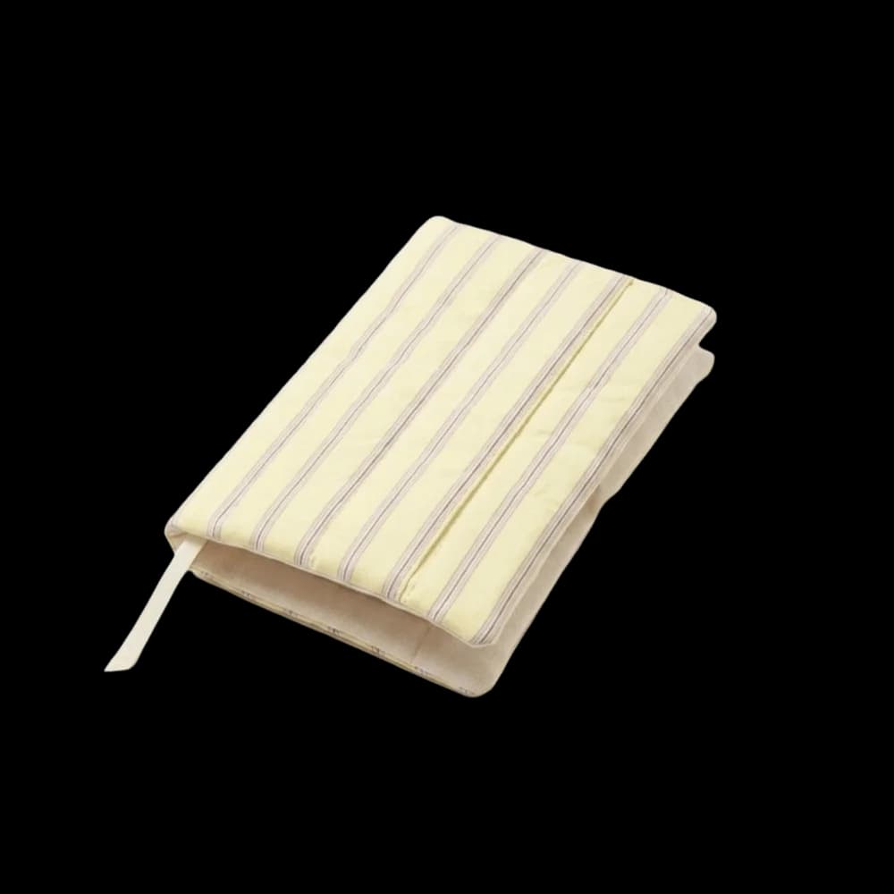 Dopamine Quilted Polka Dot Book Protector Soft Stripe Fabric Book Cover Lightweight Reusable Diary Book Jacket Sketchbooks