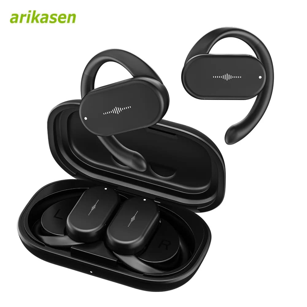 Wireless TWS Open Ear headphones with Bluetooth 5.3 headphones True Open Ear deep bass with microphone case