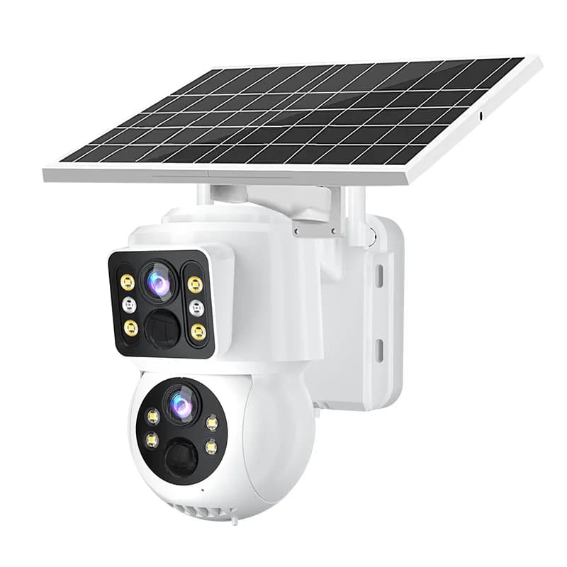 4MP V360pro APP Doppia lente Energia solare Basso consumo WIFI IP Dome Camera Full Color AI Umanoide Sicurezza CCTV Baby Monitor