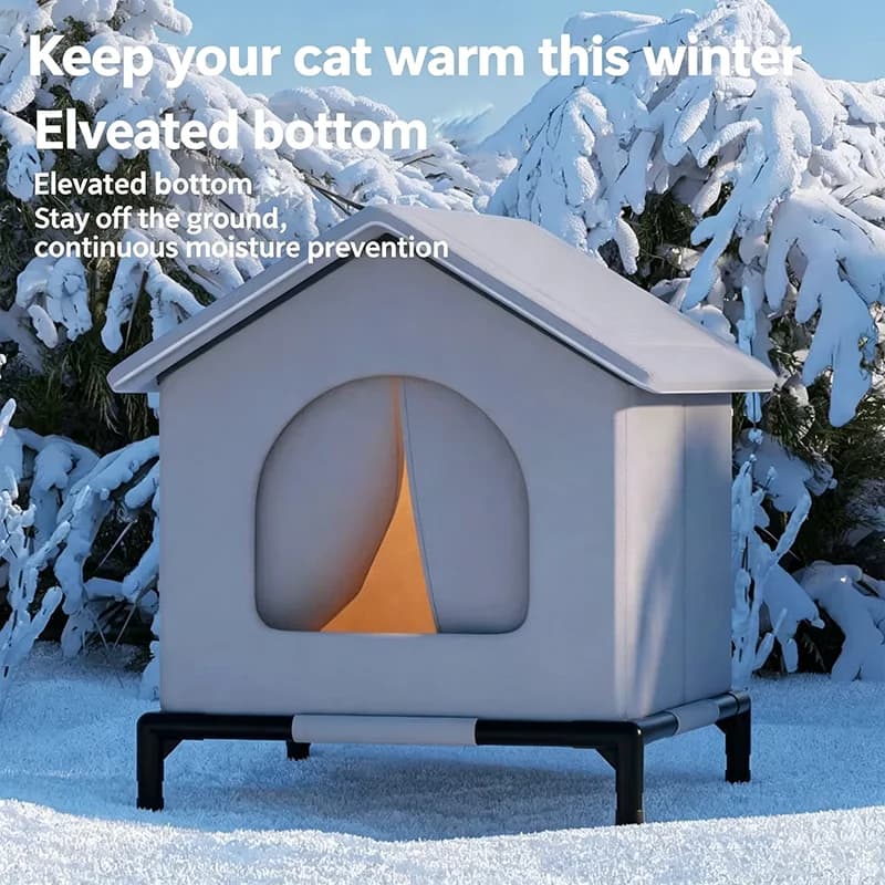 Waterproof Outdoor Stray Cat Dog House Winter Warm Foldable Washable Pet Cave Sleeping Bed For Small Dogs Puppy Outdoor Shelter