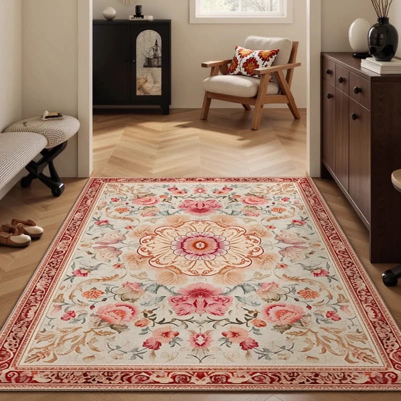 Tappeti in stile americano per soggiorno Tappeto antiscivolo per guardaroba Ampia area Arredamento camera da letto Tappeto Lavabile sul comodino Tappetino morbido
