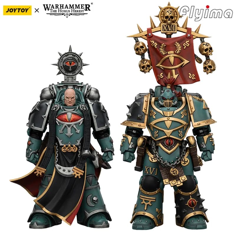 [Preordine] JOYTOY Warhammer 30K 1/18 Action Figure Sons of Horus Dark Emissary Consul e Vheren Ashurhaddon 2 Pezzi Modellino Anime