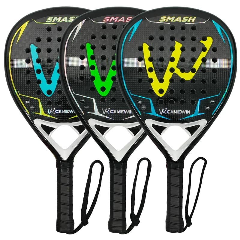 12K Carbon Fiber Padel Racket EVA Elastic Memory Foam Nucleo Pad Racket Light tennis rack Carbon fiber padel rack